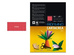 Cartacrea Liscio/Ruvido A4 220gr. 50 fogli - Rosso