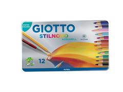 Pastelli Stilnovo Acquarell scatola metallo a 12 colori 