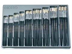Vetrina pennelli punta piatta serie 577 126pz.
