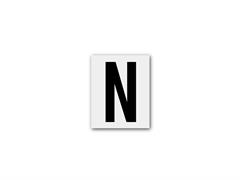 Lettera adesiva H.30 nero N