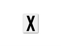 Lettera Adesiva H.100 Nero X