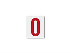 Numero Adesivo H.100 Rosso 0