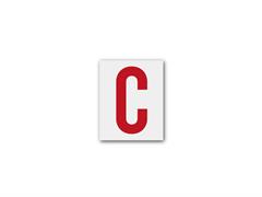 Lettera Adesiva H.100 Rosso C