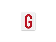 Lettera Adesiva H.100 Rosso G