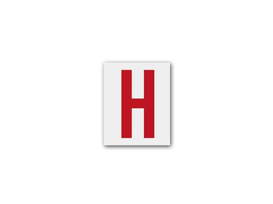 Lettera Adesiva H.100 Rosso H