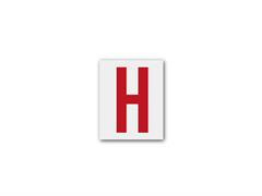 Lettera Adesiva H.100 Rosso H