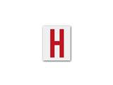 Lettera Adesiva H.100 Rosso H