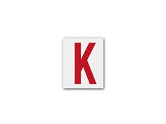 Lettera Adesiva H.100 Rosso K