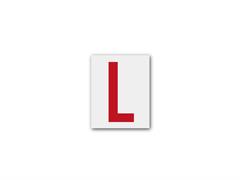 Lettera Adesiva H.100 Rosso L