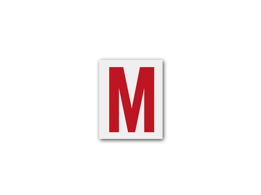 Lettera Adesiva H.100 Rosso M