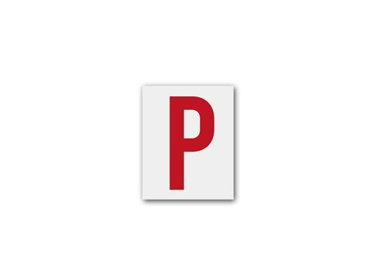 Lettera Adesiva H.100 Rosso P
