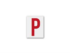 Lettera Adesiva H.100 Rosso P