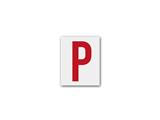 Lettera Adesiva H.100 Rosso P