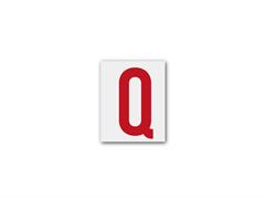 Lettera Adesiva H.100 Rosso Q