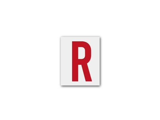 Lettera Adesiva H.100 Rosso R