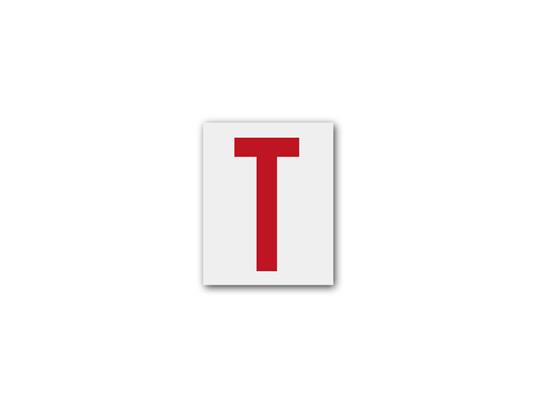 Lettera Adesiva H.100 Rosso T