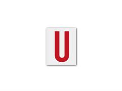Lettera Adesiva H.100 Rosso U