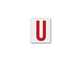 Lettera Adesiva H.100 Rosso U