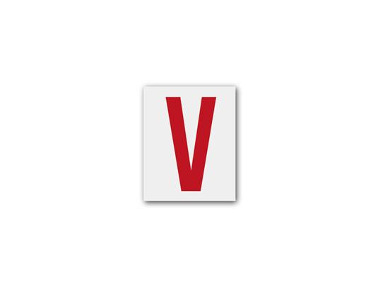 Lettera Adesiva H.100 Rosso V
