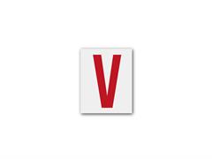 Lettera Adesiva H.100 Rosso V
