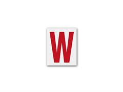 Lettera Adesiva H.100 Rosso W