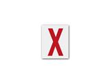 Lettera Adesiva H.100 Rosso X