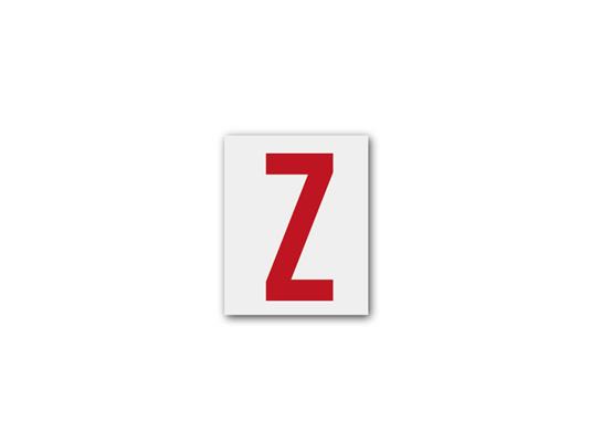 Lettera Adesiva H.100 Rosso Z