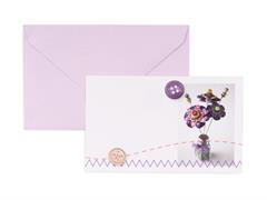 Biglietti+buste Fiori con bottoni 100 pz.