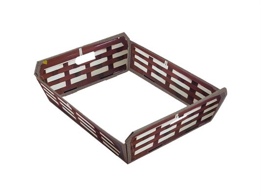 Vassoio Juta con maniglia 32x22x9 cm.