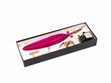 Piuma fucsia+inchiostro+3 pennini