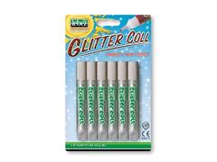 Glitter Colla 10,5ml 6pz. Argento 
