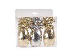 Set 3 Nastri + 6 Coccarde Metallo Assortiti 