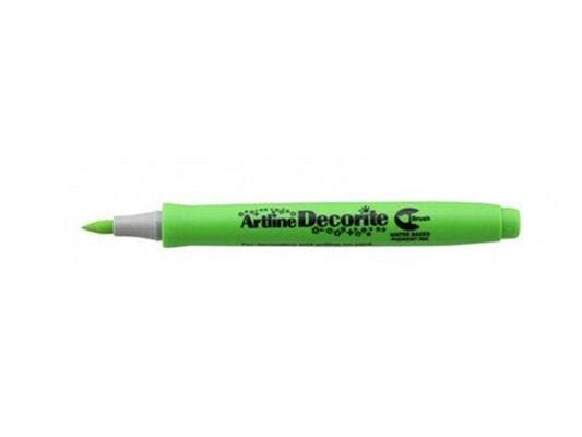 Marker Decorite Punta Brush Verde Fluo