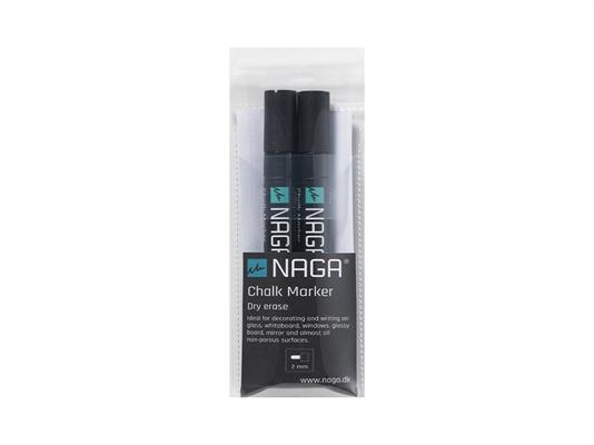 Marker per Lavagna Vetro 2pz. - Nero