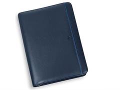 Portablocco Pelle 25cmx32 - Blu
