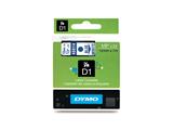 Nastro 12mm.x7m. D1 - Blu su bianco