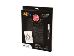 Etichette + Marcatore a gesso liquido 24pz.