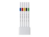 Set 5 Pennarelli Uni Emott Punta Fine 0,4 mm - Colori Standard