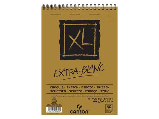 Blocco da schizzi, extra bianco, formato DIN A5, 60 fogli, 90 g/m2