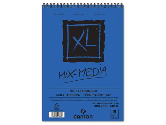 Album con spirale A5 Mix-Media 300 gr. 15 fogli