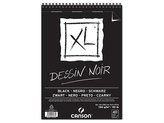 Album con spirale A4 Dessin Noir 150 gr. 40 fogli