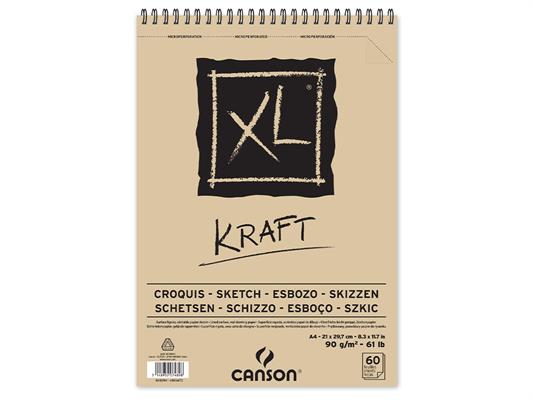 Album con spirale A4 Kraft 90 gr. 60 fogli
