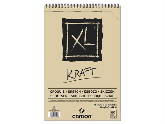 Album con spirale A3 Kraft 90 gr. 60 fogli