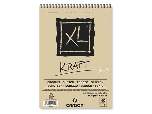 Album con spirale A5 Kraft 90 gr. 40 fogli