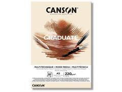 Blocco A5 Graduate Multitecnica Naturale 220 gr. 30 fogli