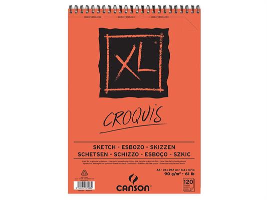 Album A4 Croquis 90 gr. 120 fogli spirale sul lato corto
