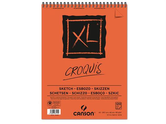 Album spiralato A3 Croquis 90 gr. 120 fogli