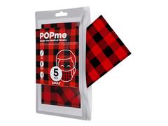 Mascherina POPme 5pz. - Red Check