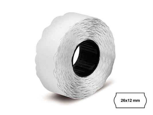 Etichette 26x12 mm. onda - Bianco