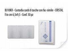 Custodia cards 6 tasche trasparente 50 pz.